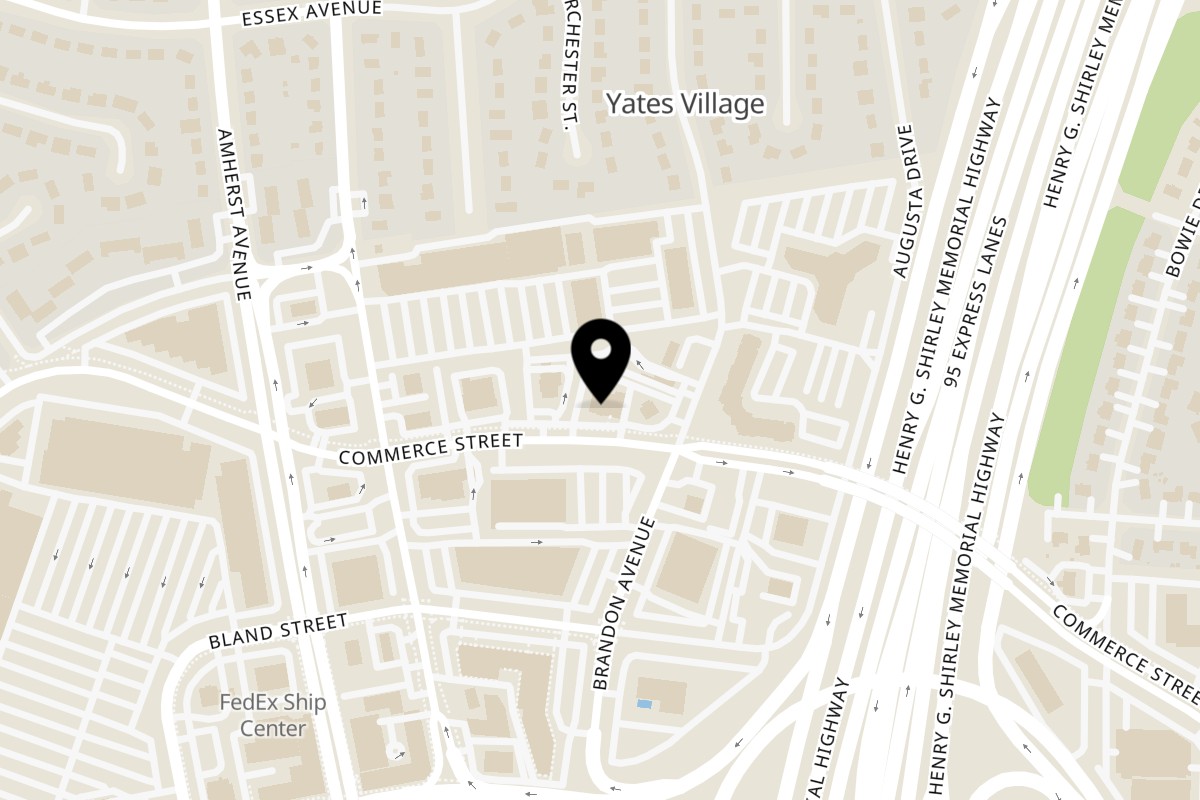 Map showing the location of El Paso Mexican Restaurant Springfield on 6804 Commerce Street in Springfield